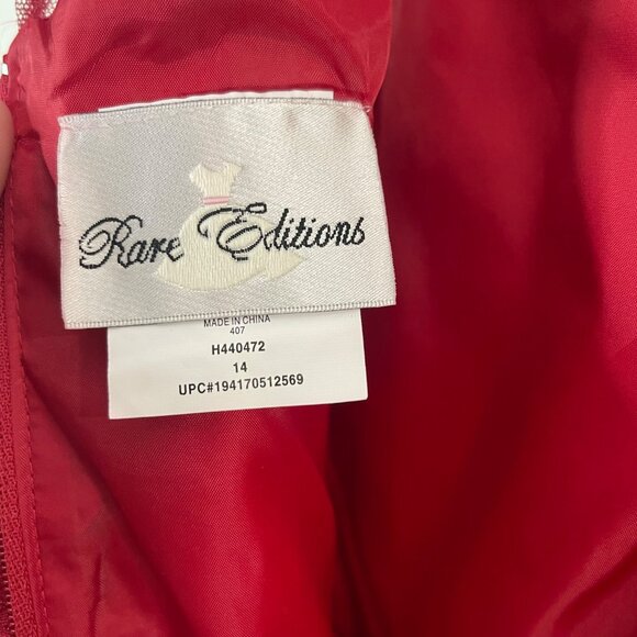 Rare Editions Big Girls Floral Soutache High-Low Social Dress, Size 14 - Picture 9 of 14